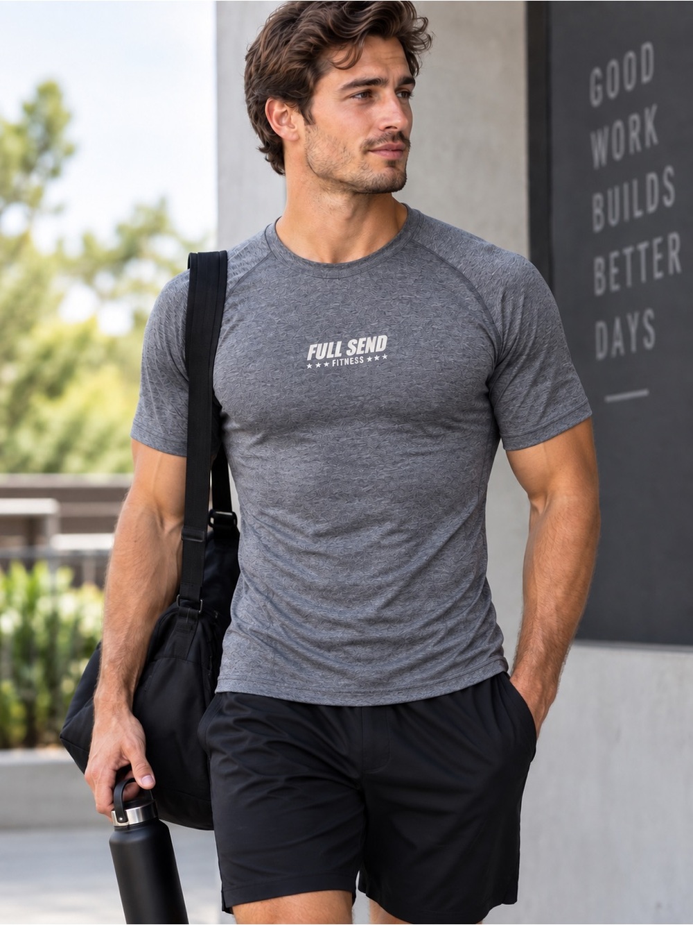 Full Send Fitness Compression Tee Gray XL NWT NELK Boys FW20